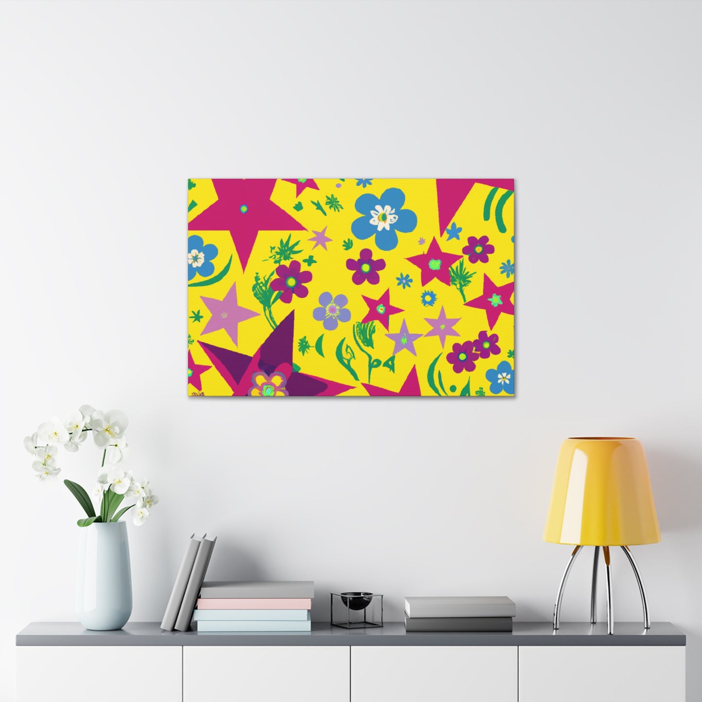 Funky Floral Flair: - Floral Canvas