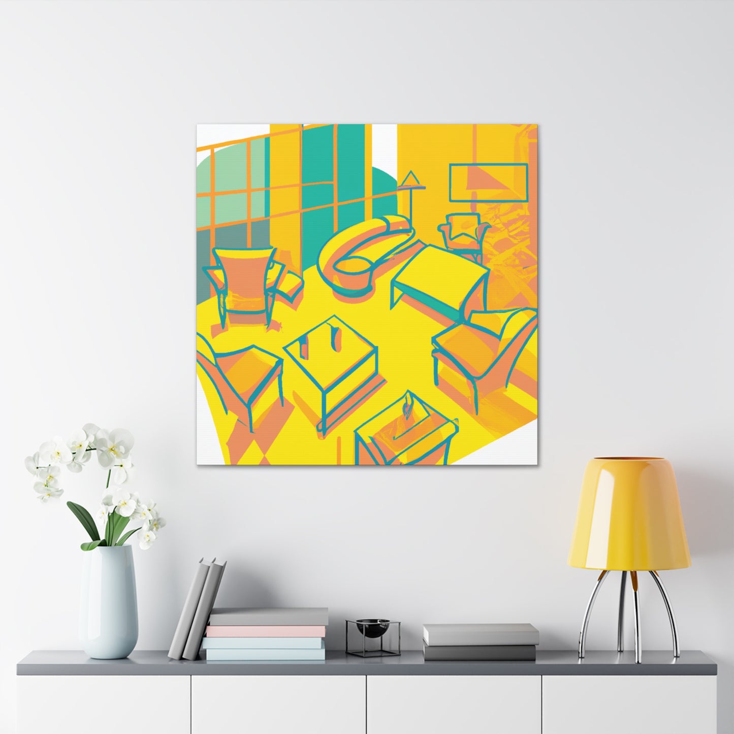 Pineapple Pop- Midcentury - Canvas