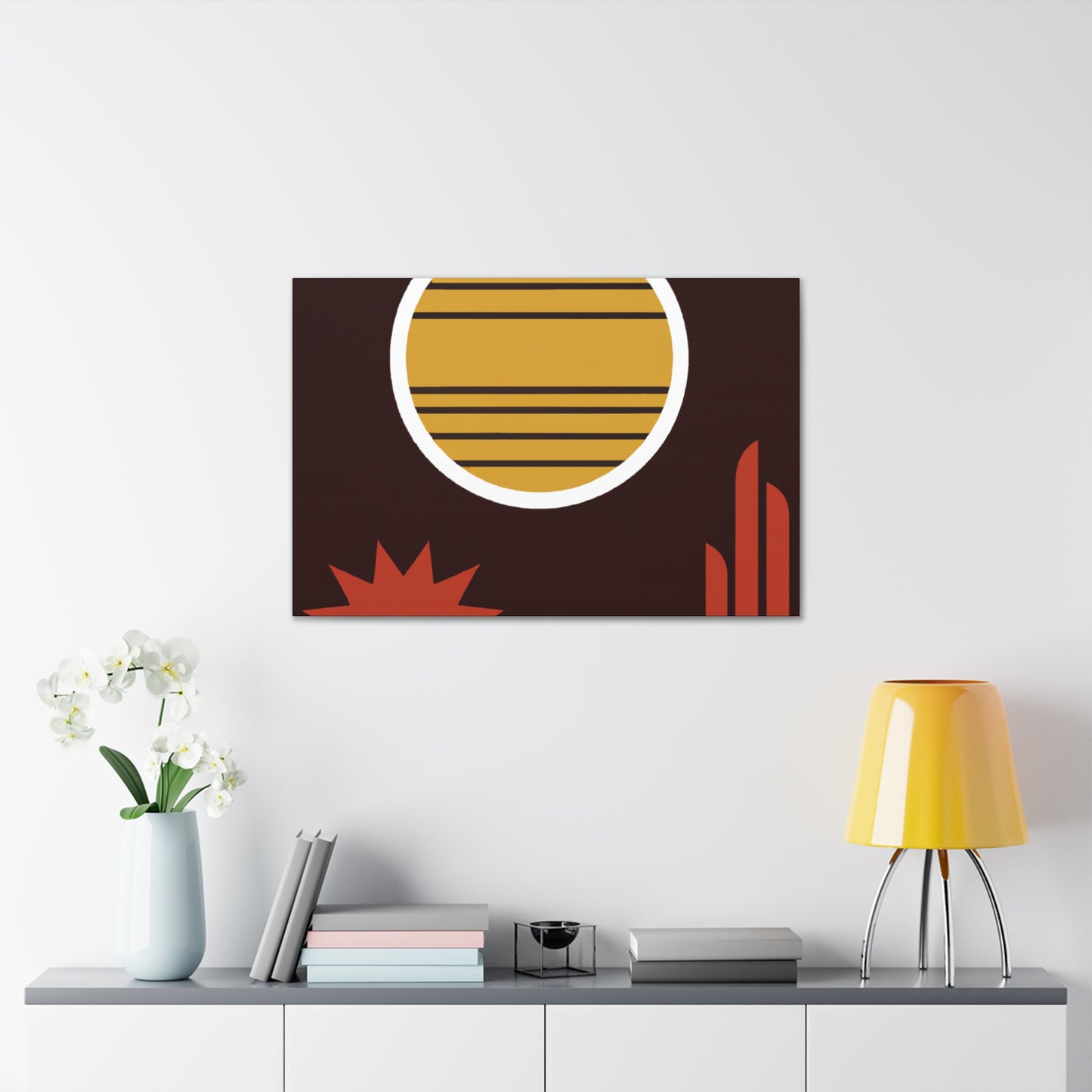 Gliding Shapes- Midcentury - Canvas