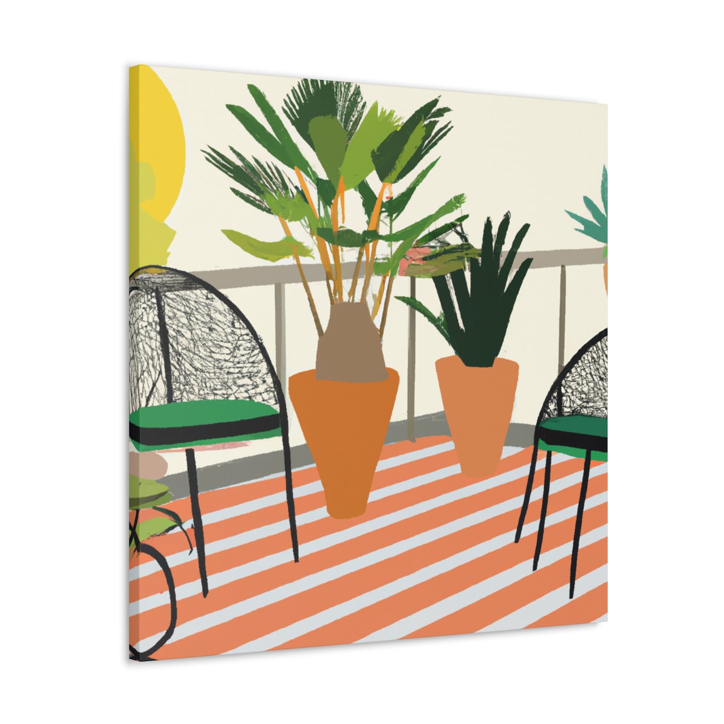 "Contrasting Comfort - Midcentury" - Canvas