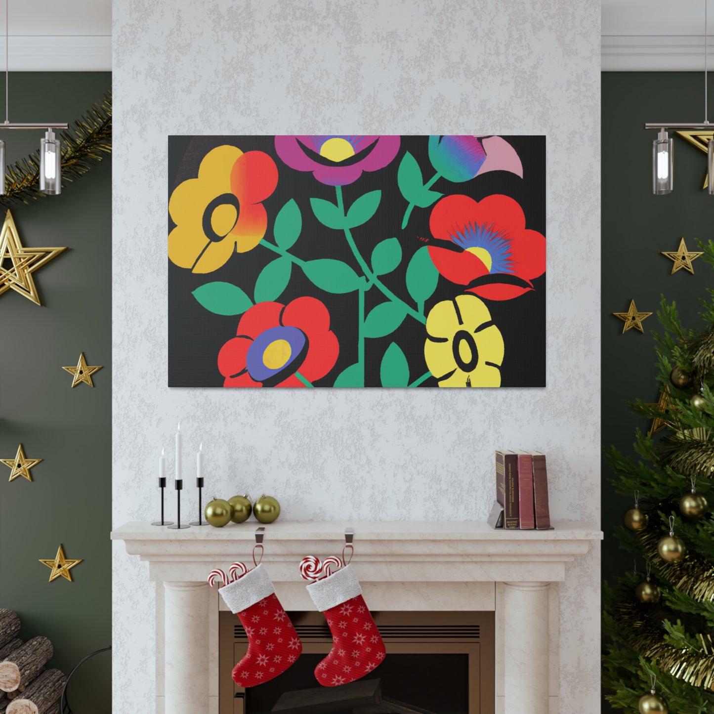 Frenzy Mammoth - Floral Canvas