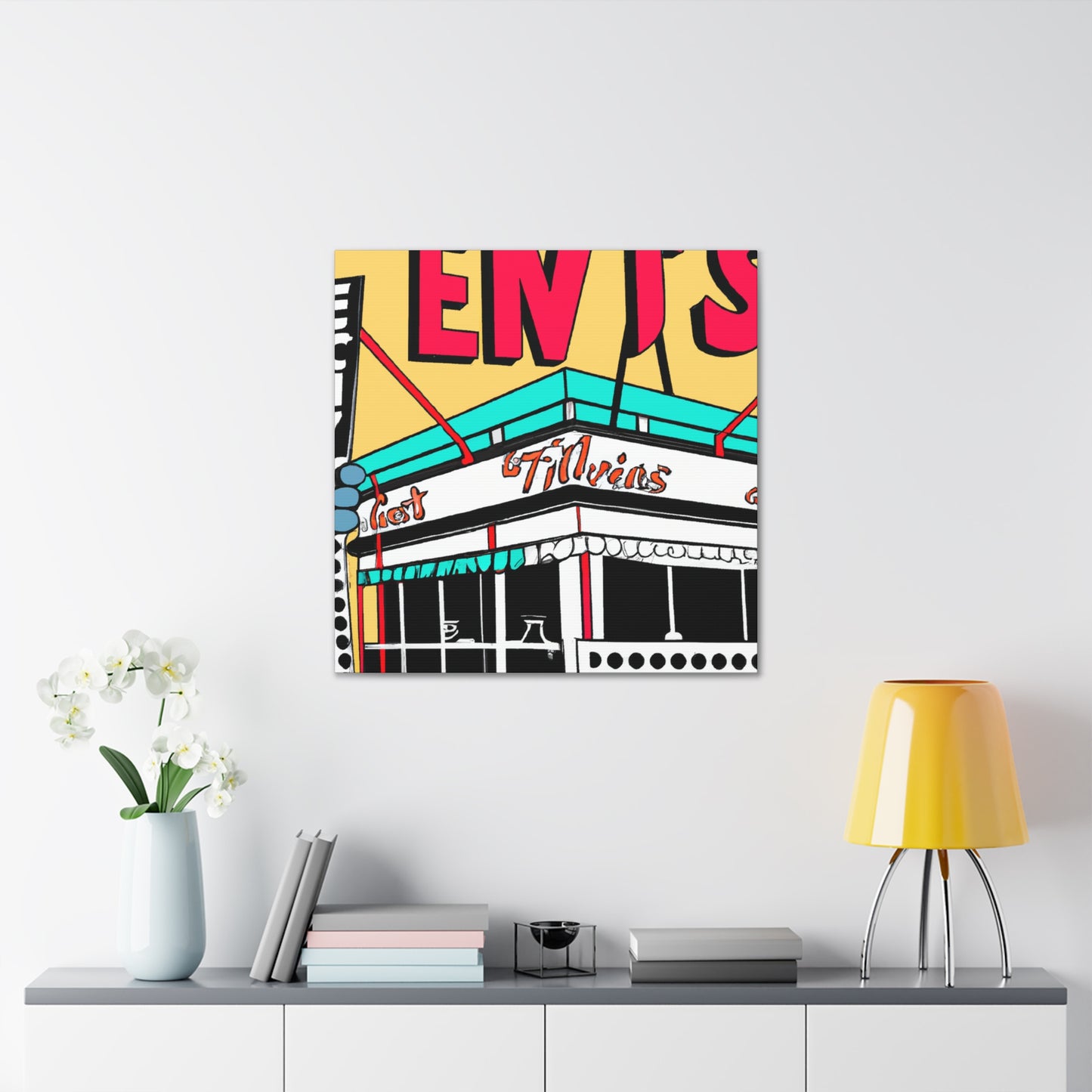 Rockin' 50's Rollerskating Rink - Pop Art Canvas