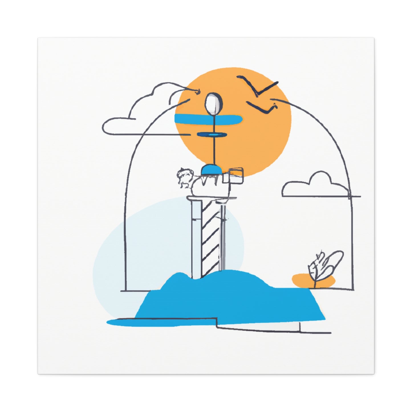 Lighthouse keys - Minimalism - Canvas