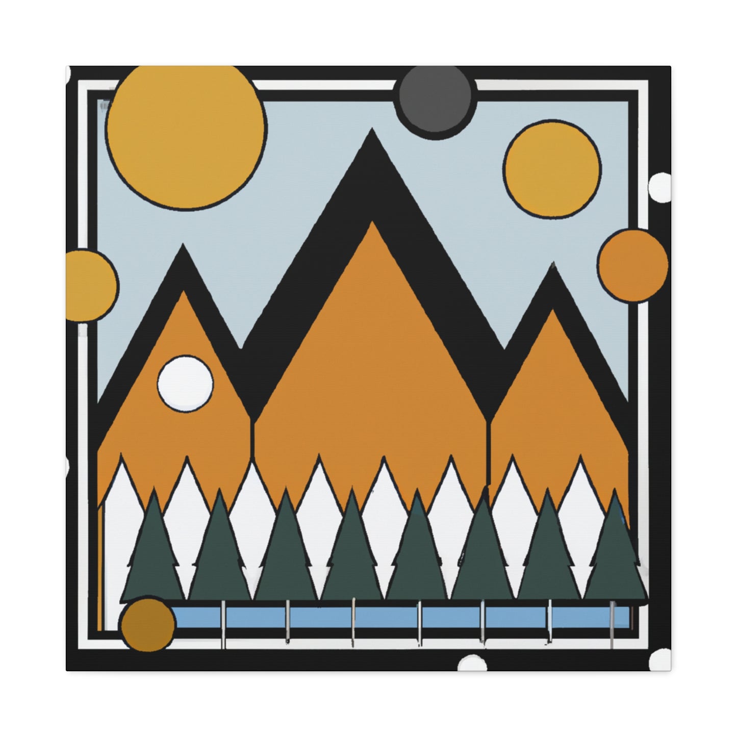 Geo-Blossoms Midcentury - Canvas