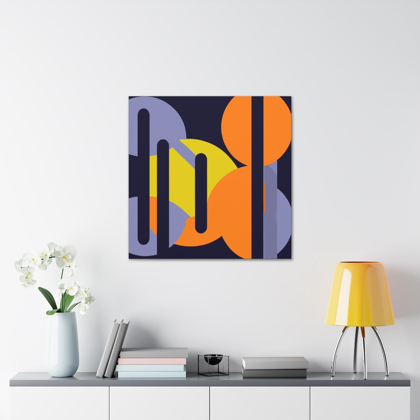 Contrasting Cogs - Midcentury - Canvas