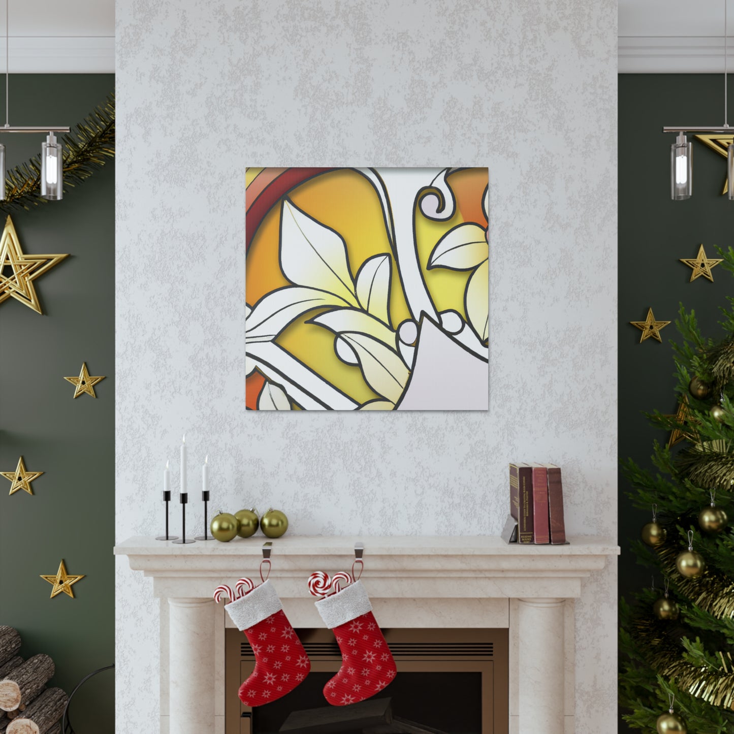 Leafy Warmth- Glass Canvas