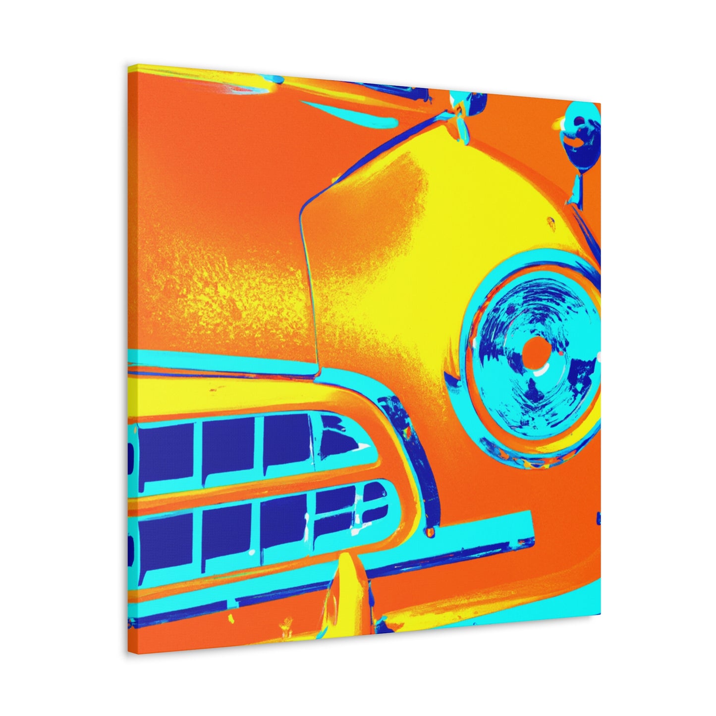 'Vintage Car Roadside Reminiscence' - Automobile Canvas