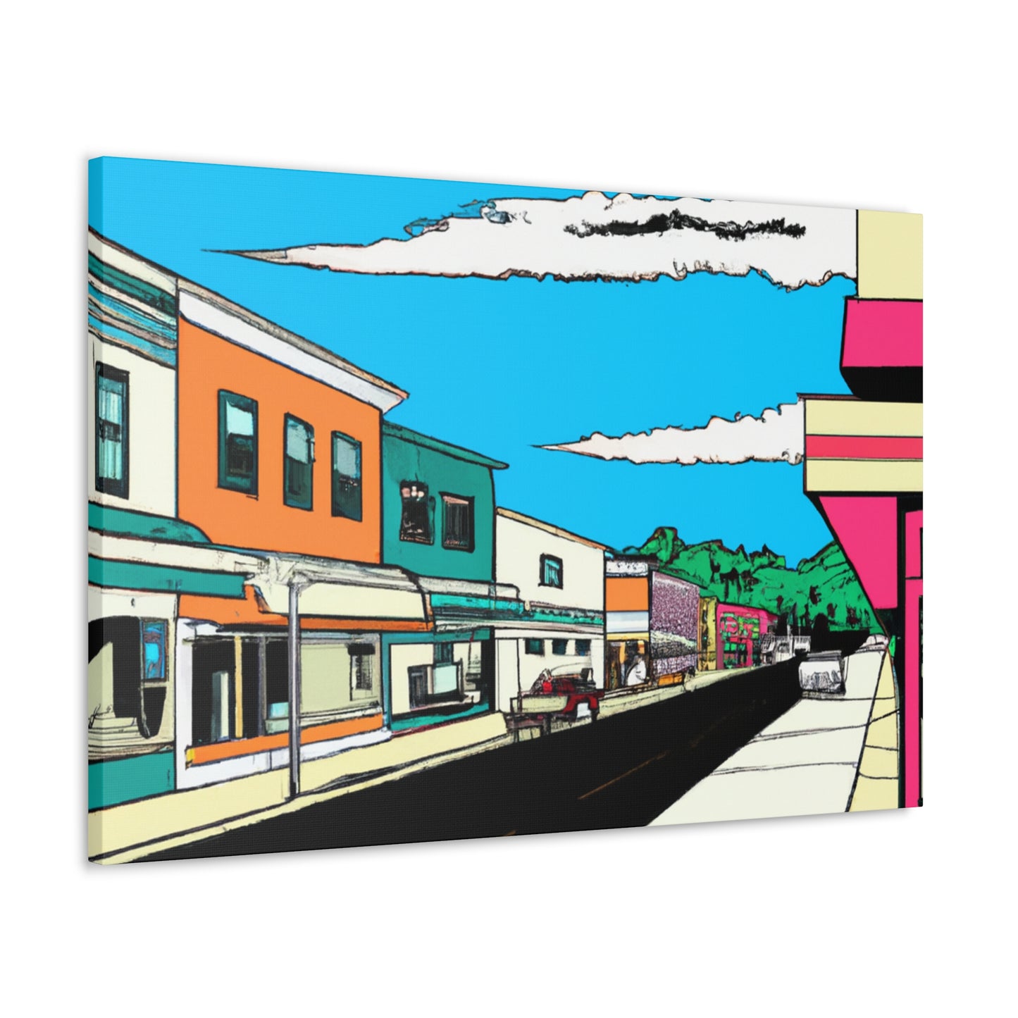 St Louis Ave - Architectural Canvas Pop Art