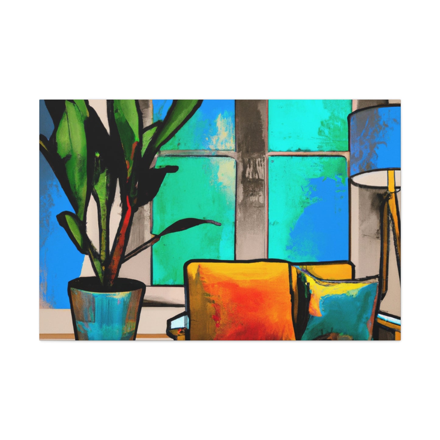 Whimsical Sitdown- Midcentury - Canvas
