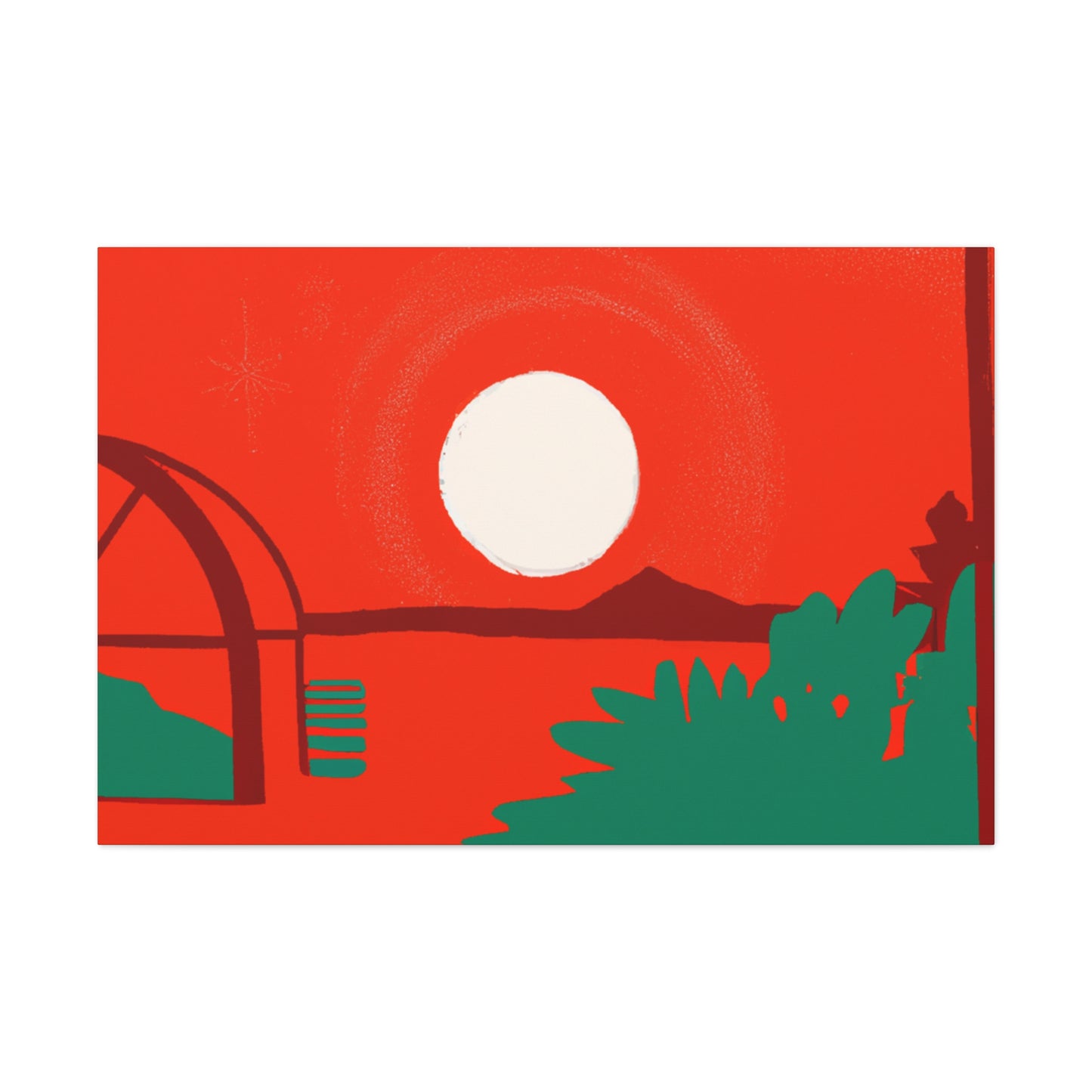 "Cascading Color Block - Midcentury" - Canvas