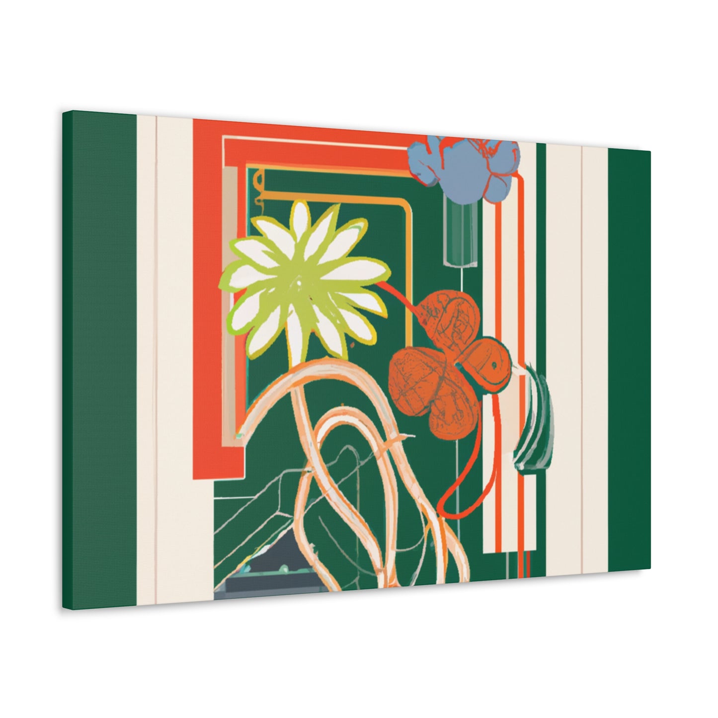 Dapple-furred Floral- Midcentury Canvas