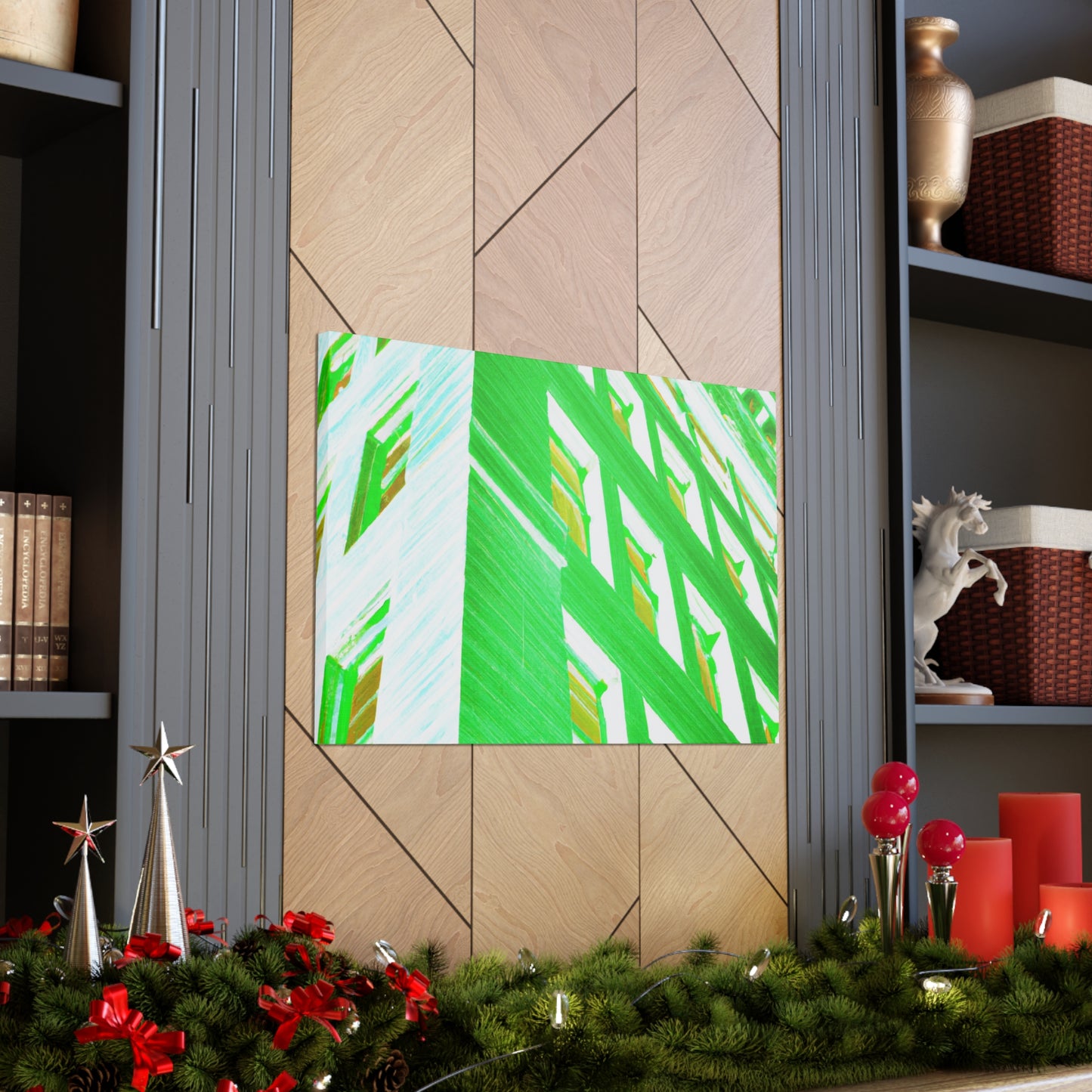 Neon Skyscraper - Architectural Canvas Pop Art
