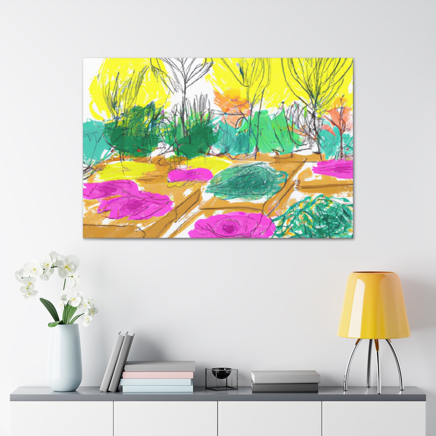 Butterfly Bloom Landscape - Canvas