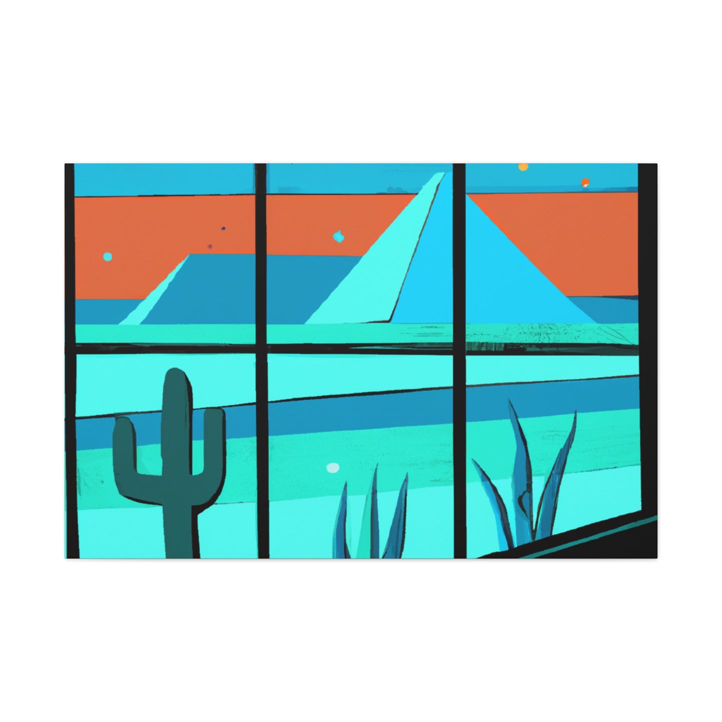 "Abstract Balance - Midcentury" - Canvas