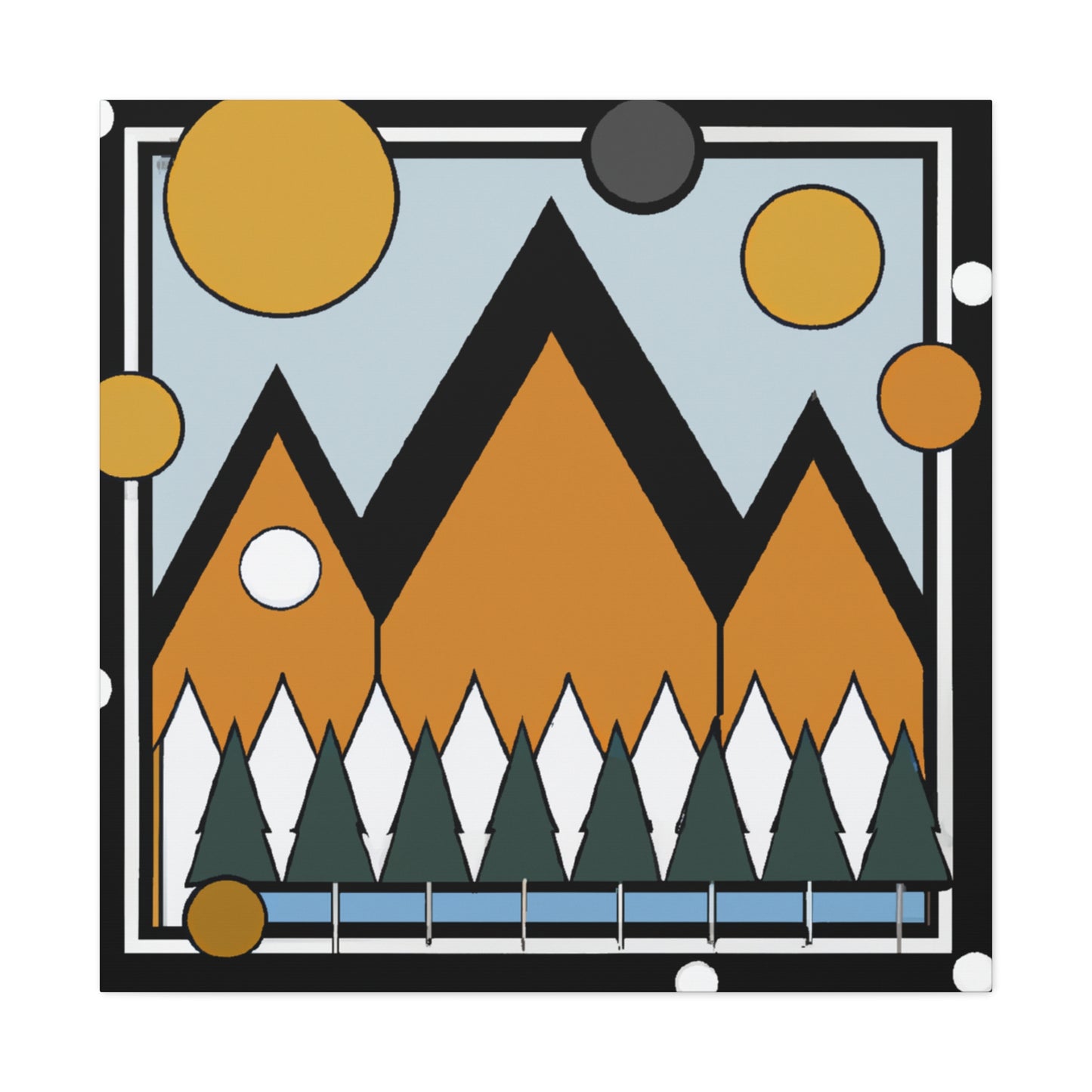 Geo-Blossoms Midcentury - Canvas