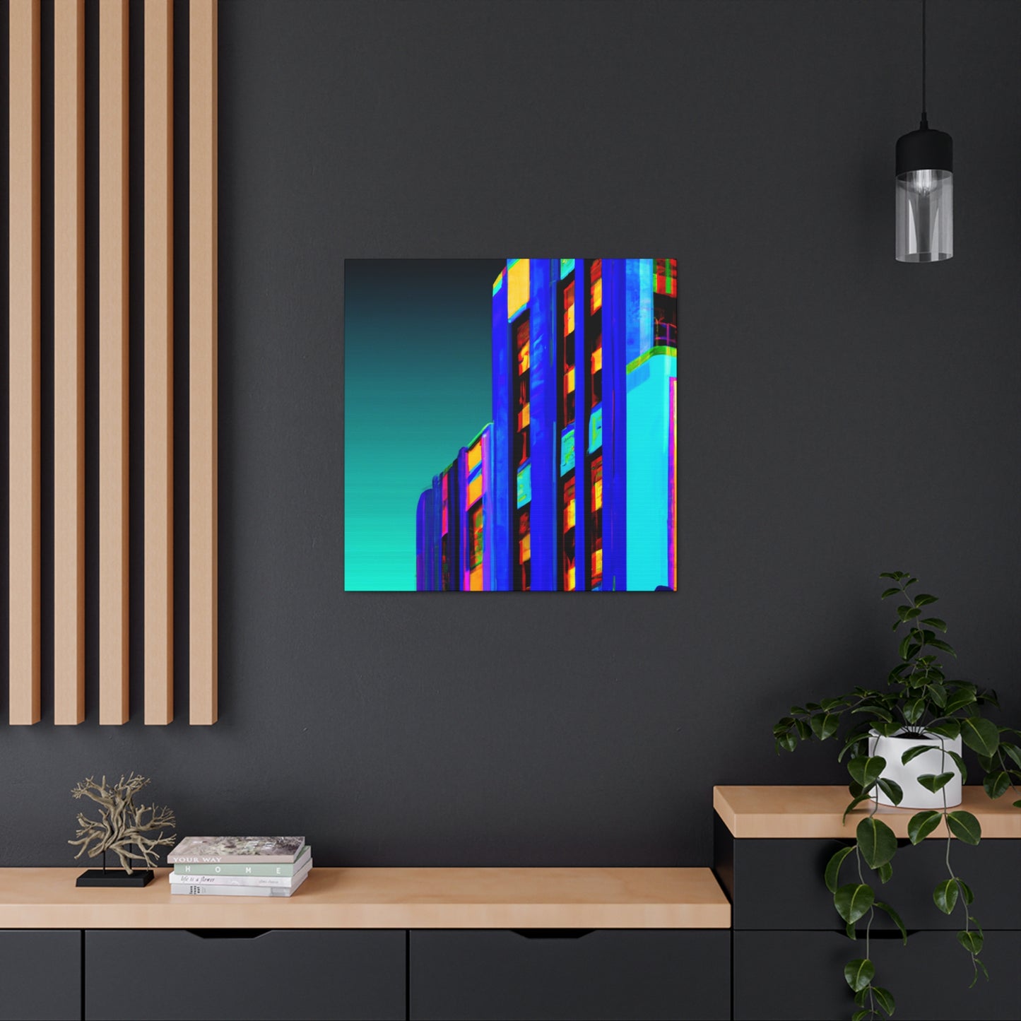 "Skyline Art Deco" - Art Deco Architectural Canvas