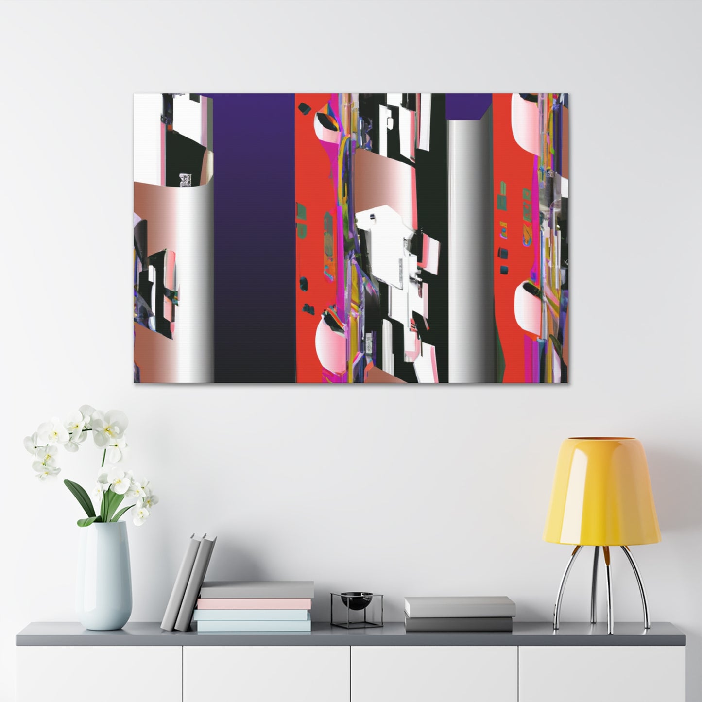 "The Silvery Facade." - Art Deco Canvas