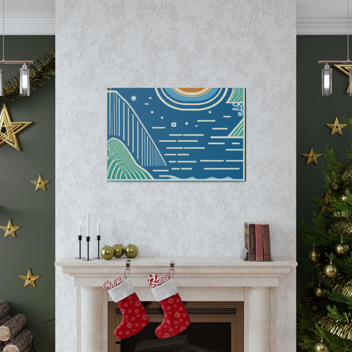 Blue Dream- Midcentury Canvas