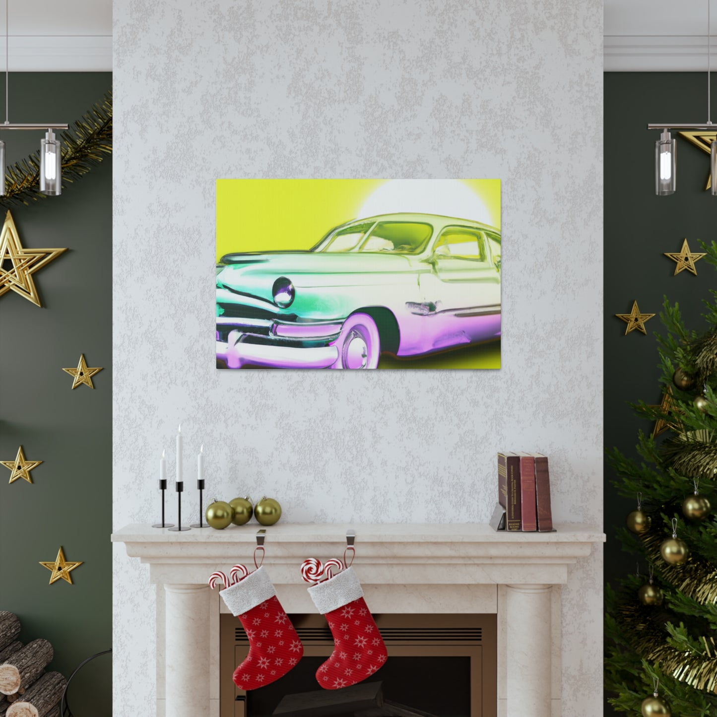 Classic Car Reflection -Automobile Canvas