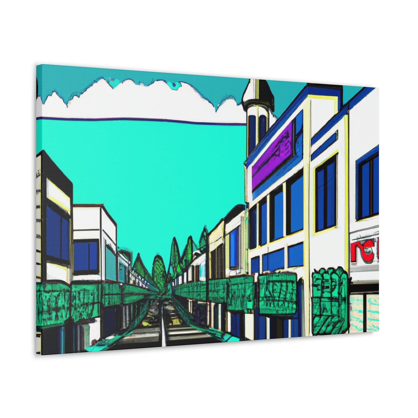 Aspen Avenue -Architectural Canvas Pop Art