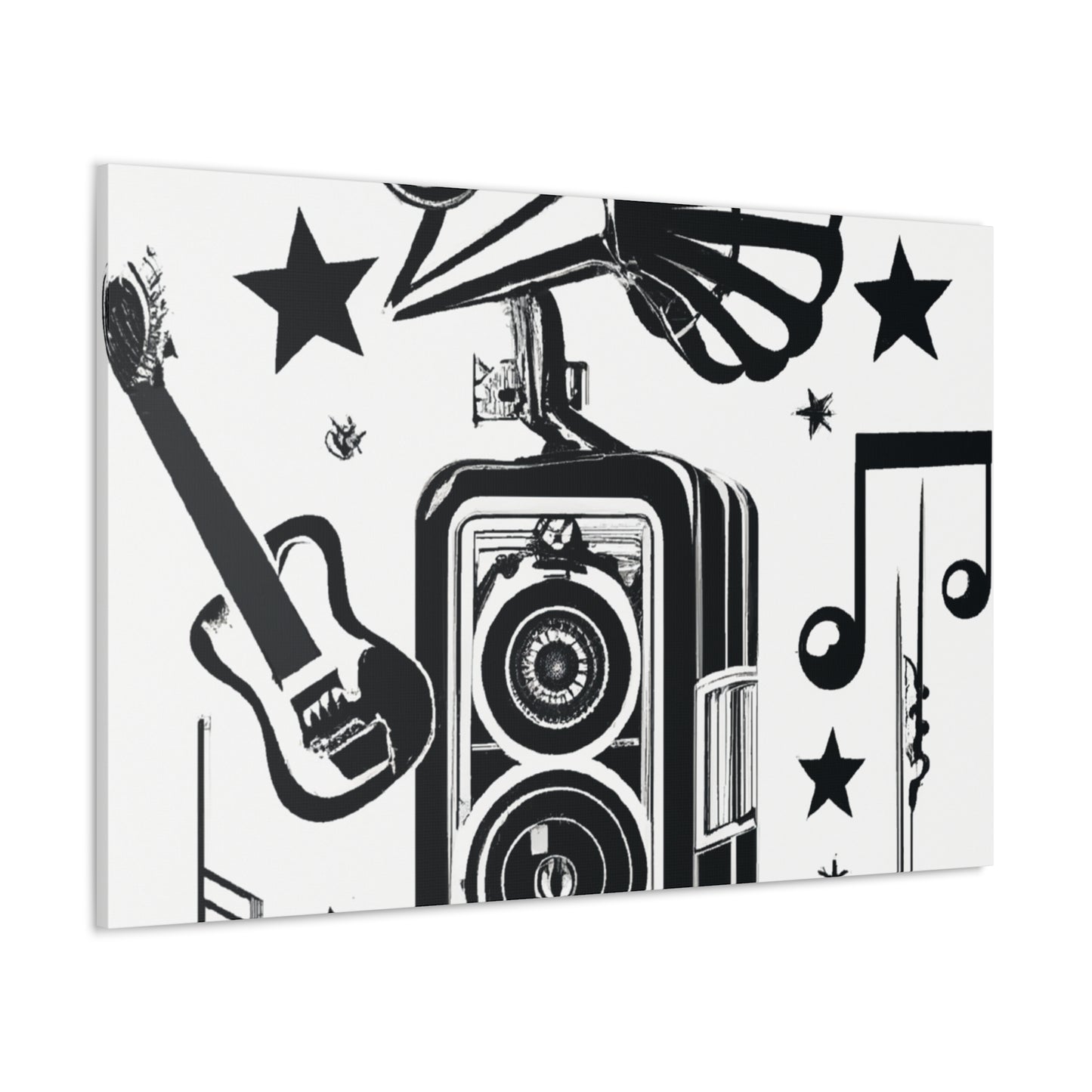 Grooving - Retro Music and Film Canvas