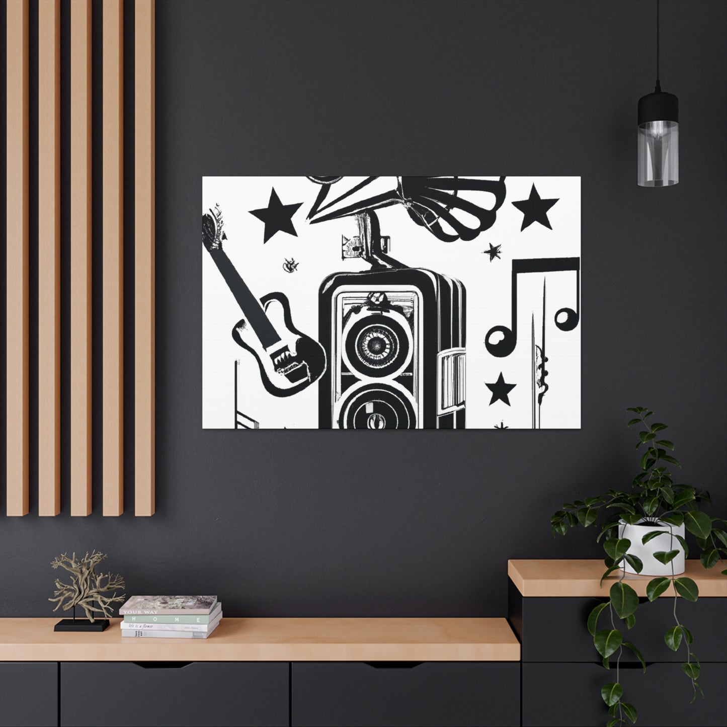 Grooving - Retro Music and Film Canvas