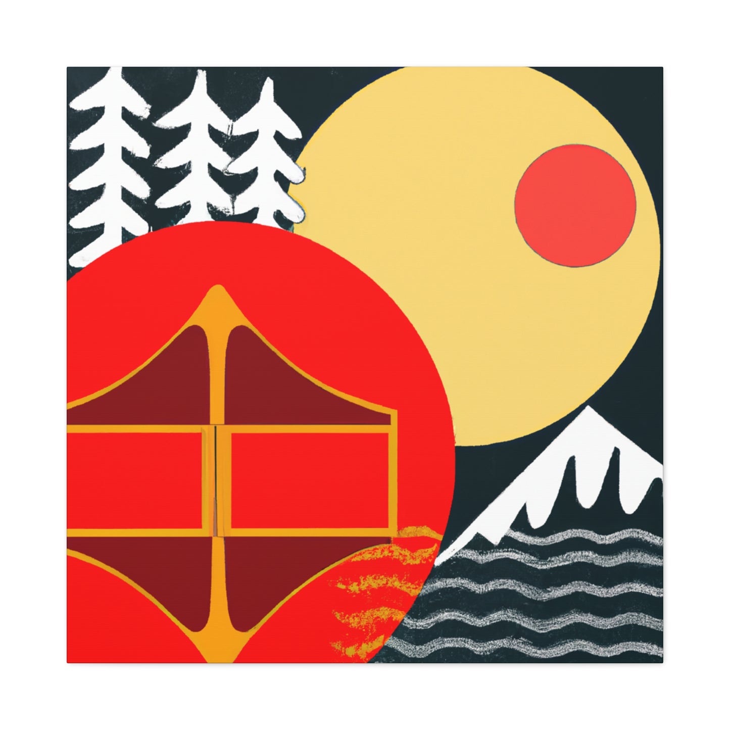 Serene Oasis - Midcentury - Canvas