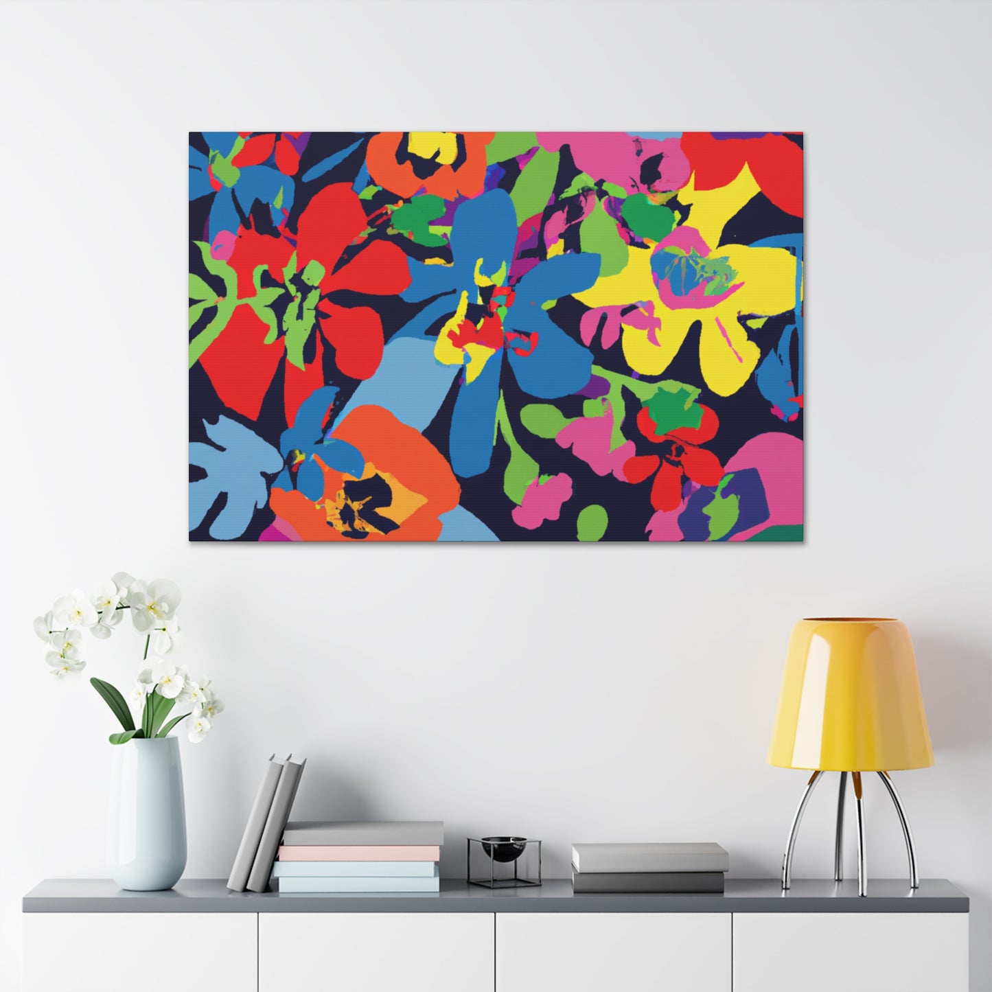 Flower Power Petal Push: - Floral Canvas