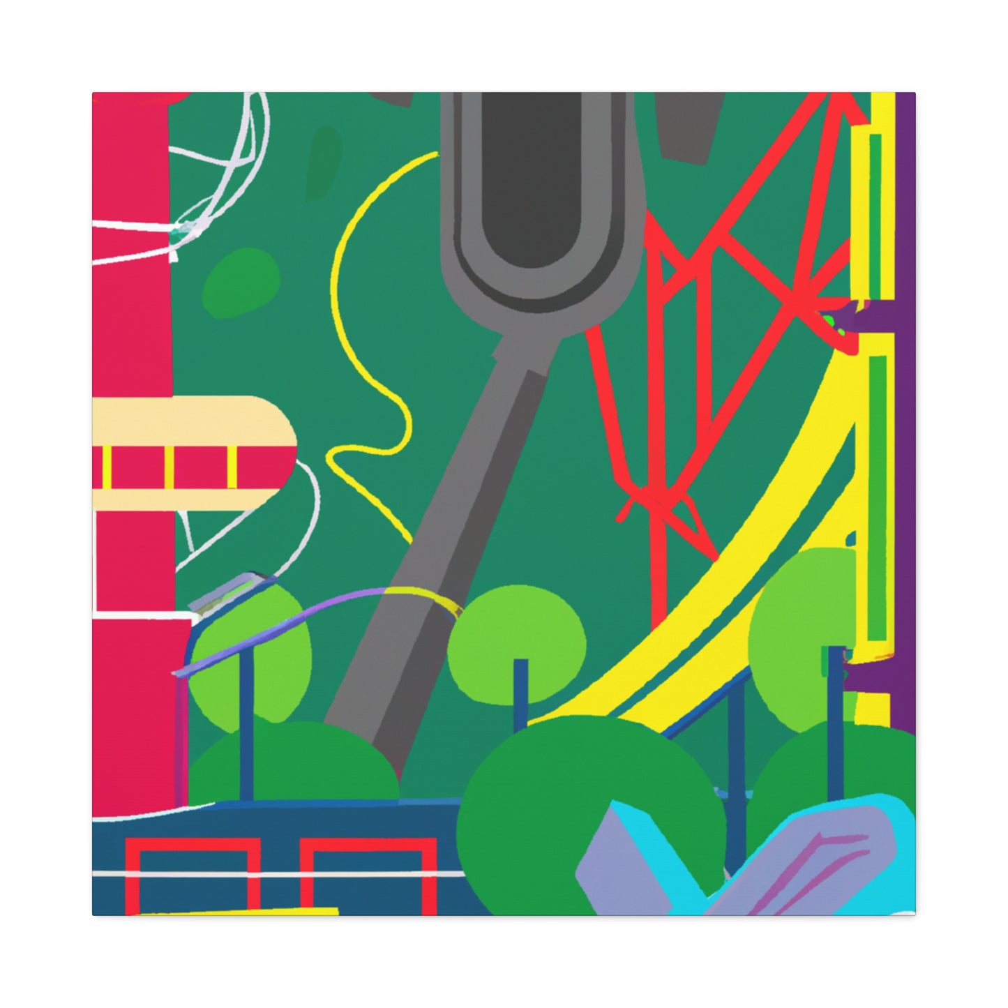 Bloomtopia - Landscape - Amusement - Canvas