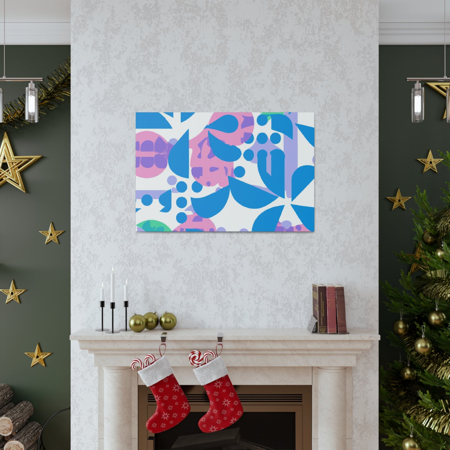 Blue Pinky - Floral Canvas
