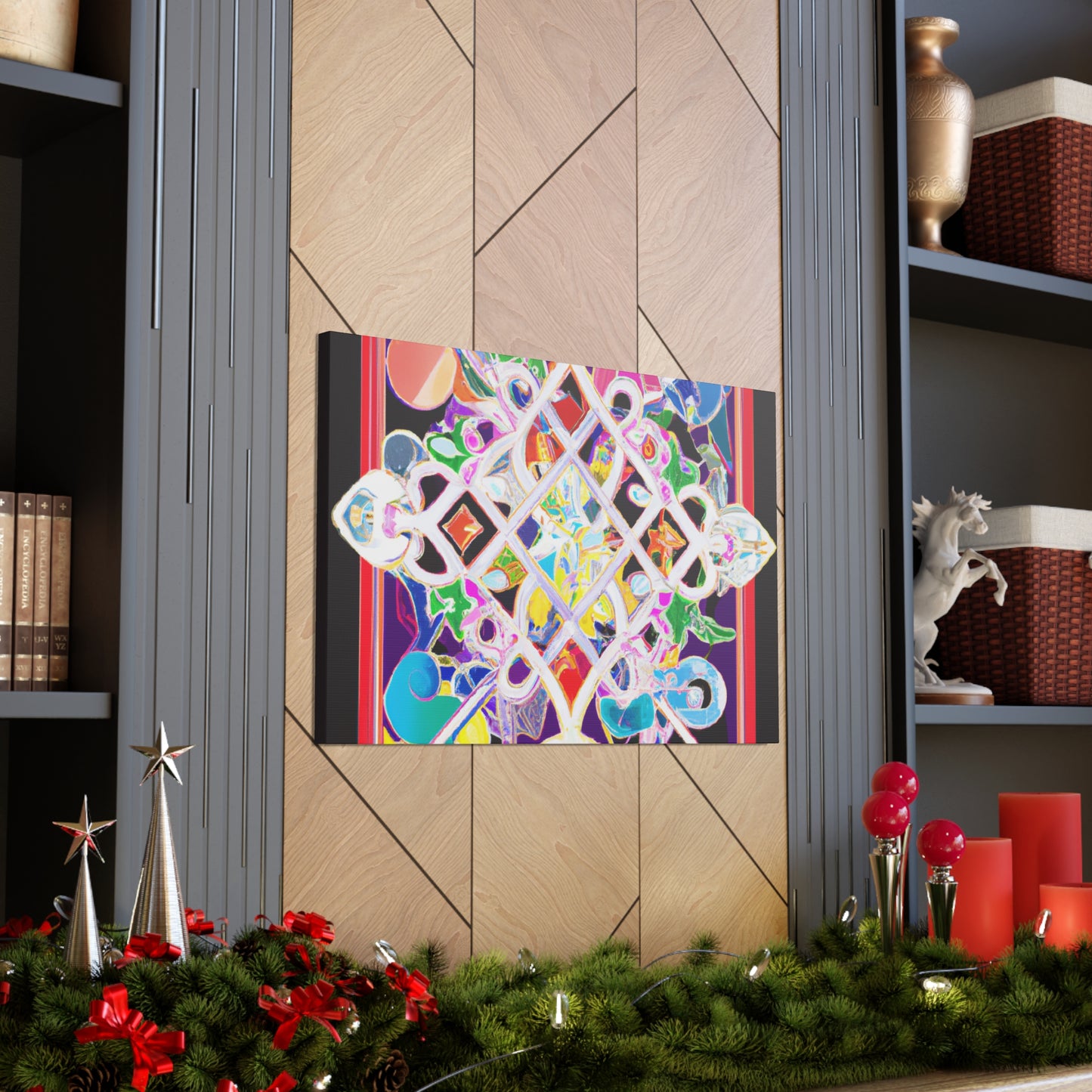 Jewel Snowflake- Glass Canvas