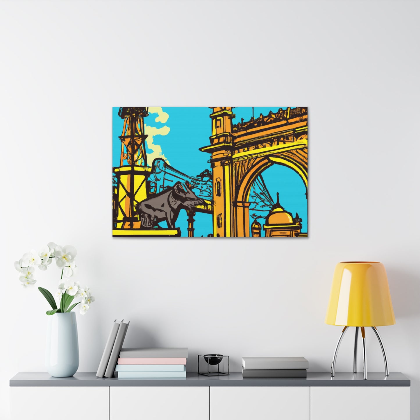 Saffron Seaside - Destination India - Canvas