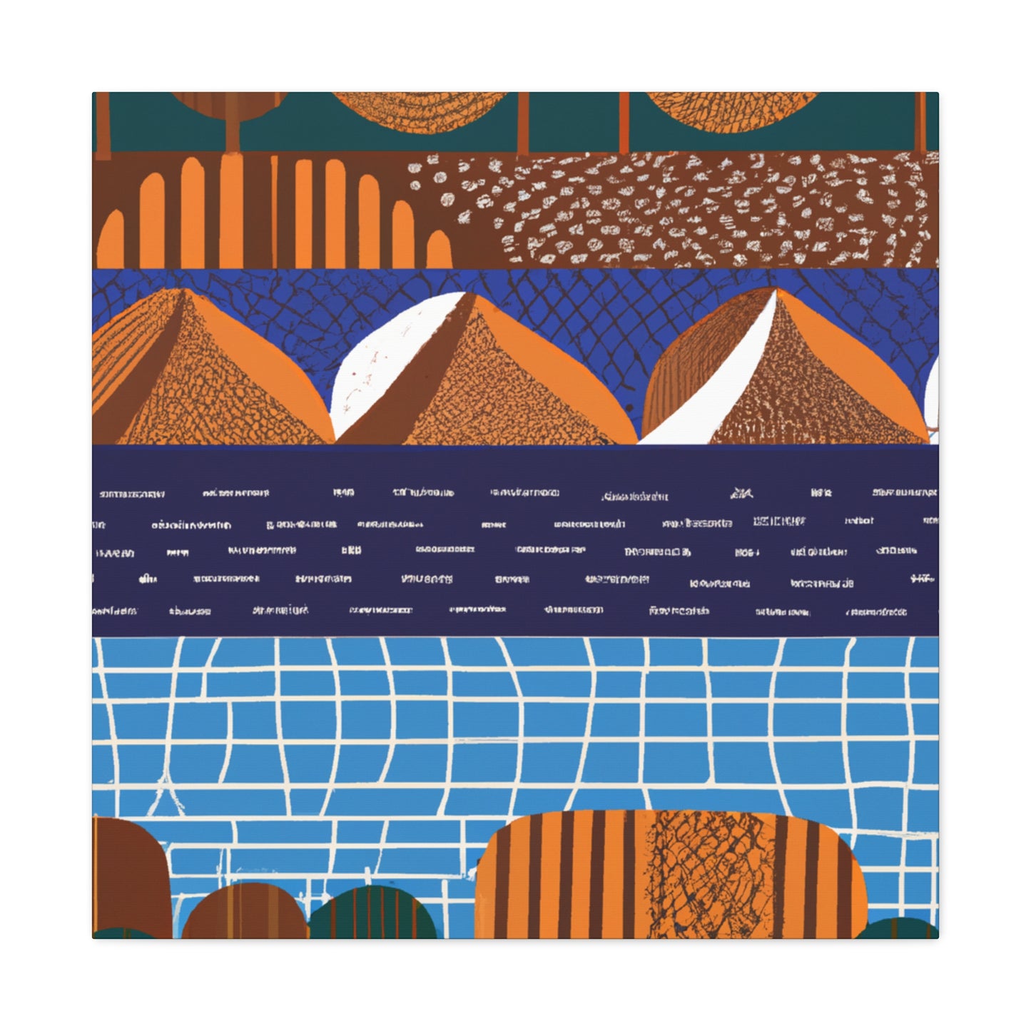 Blue RIver - Midcentury Canvas