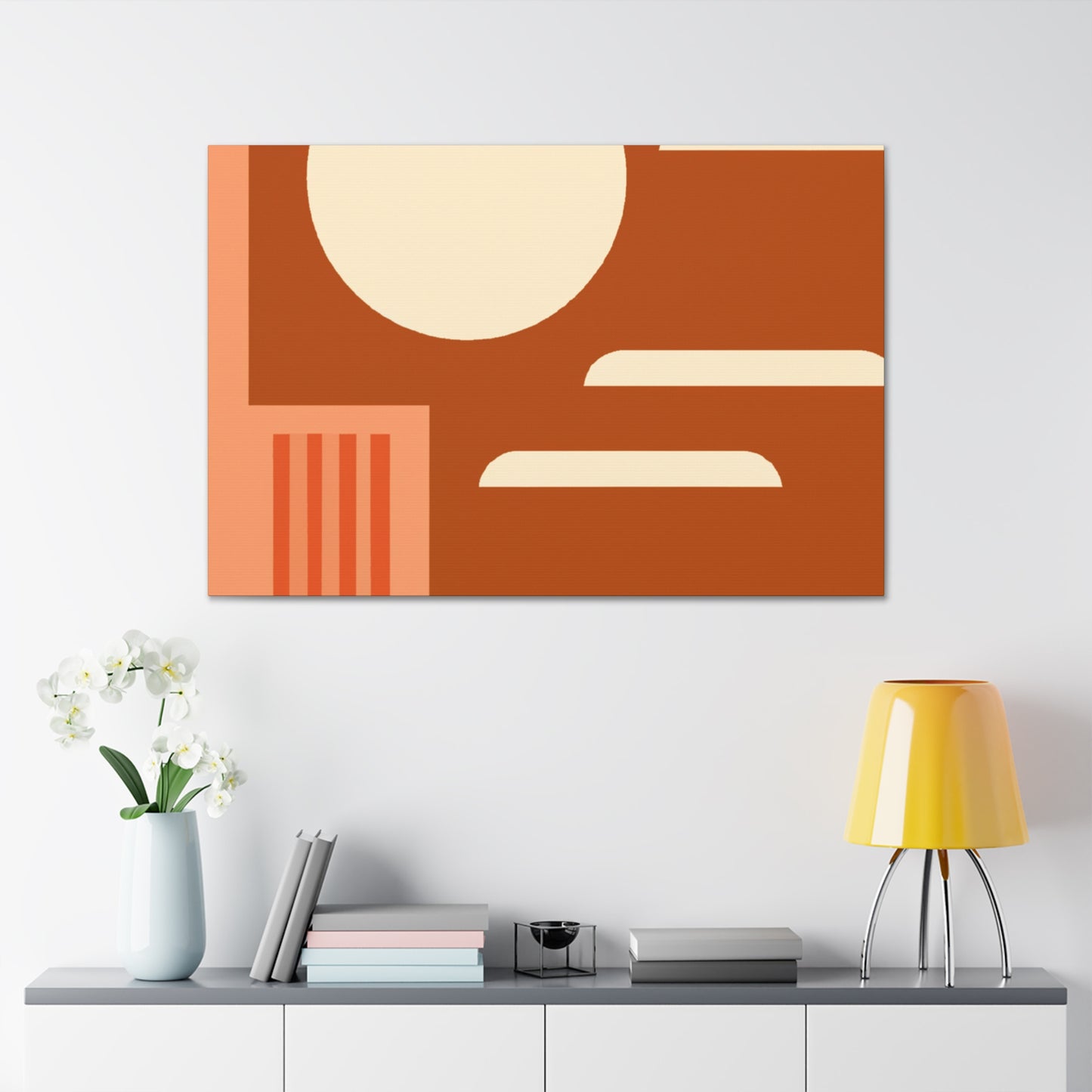 Geometric Blooms - Midcentury - Canvas