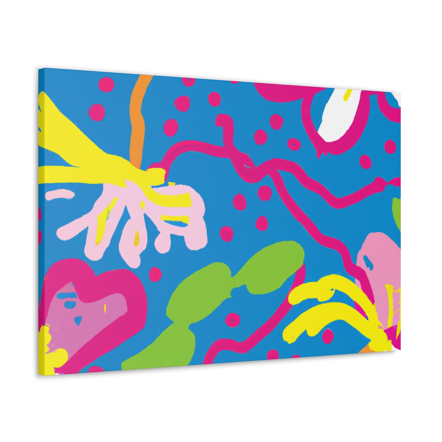 Flower Fling - Retro Design Floral Canvas