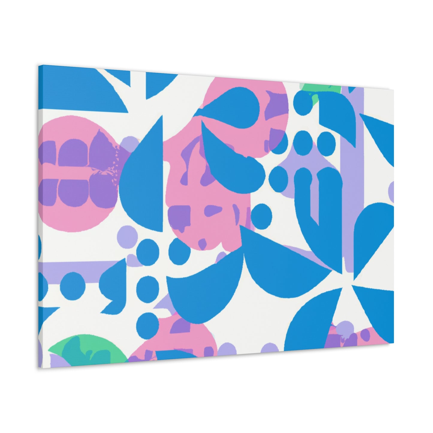 Blue Pinky - Floral Canvas