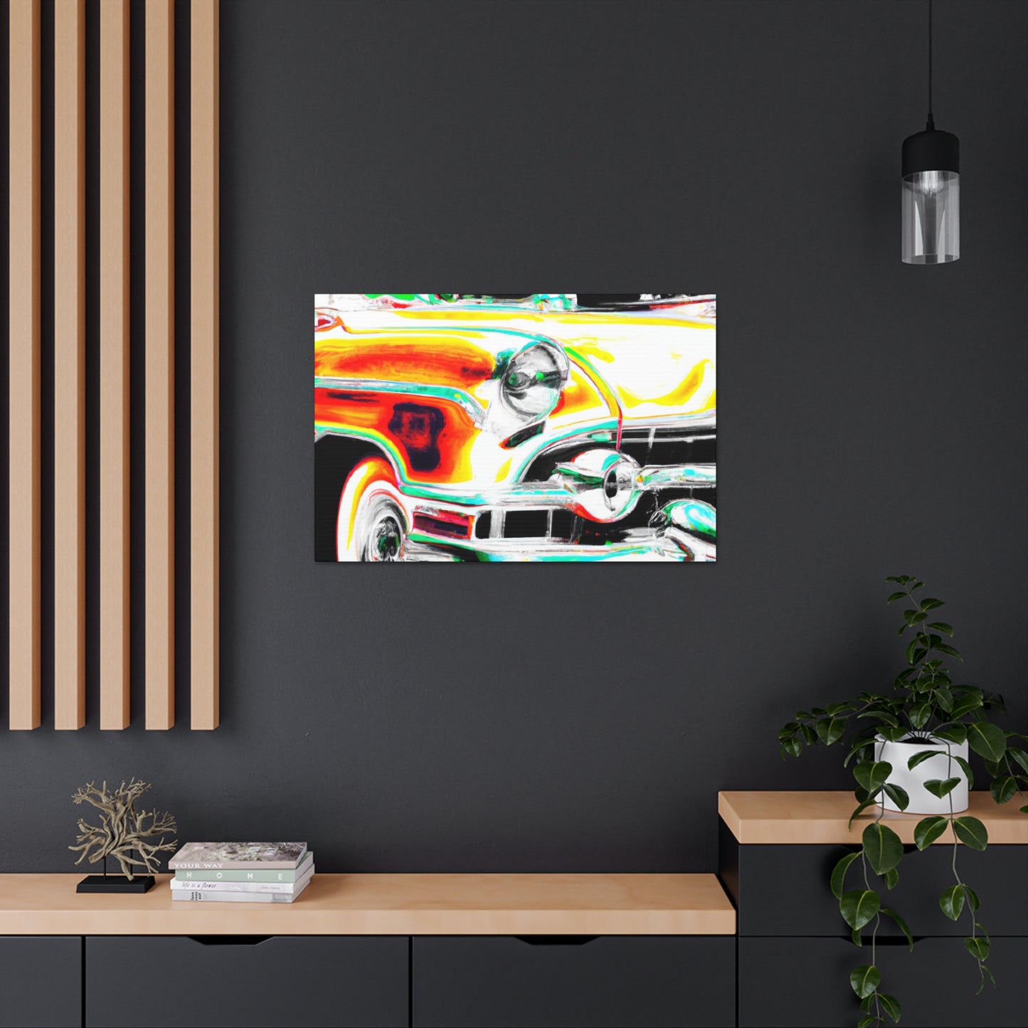 'Classic Car Dash' - Automobile Canvas