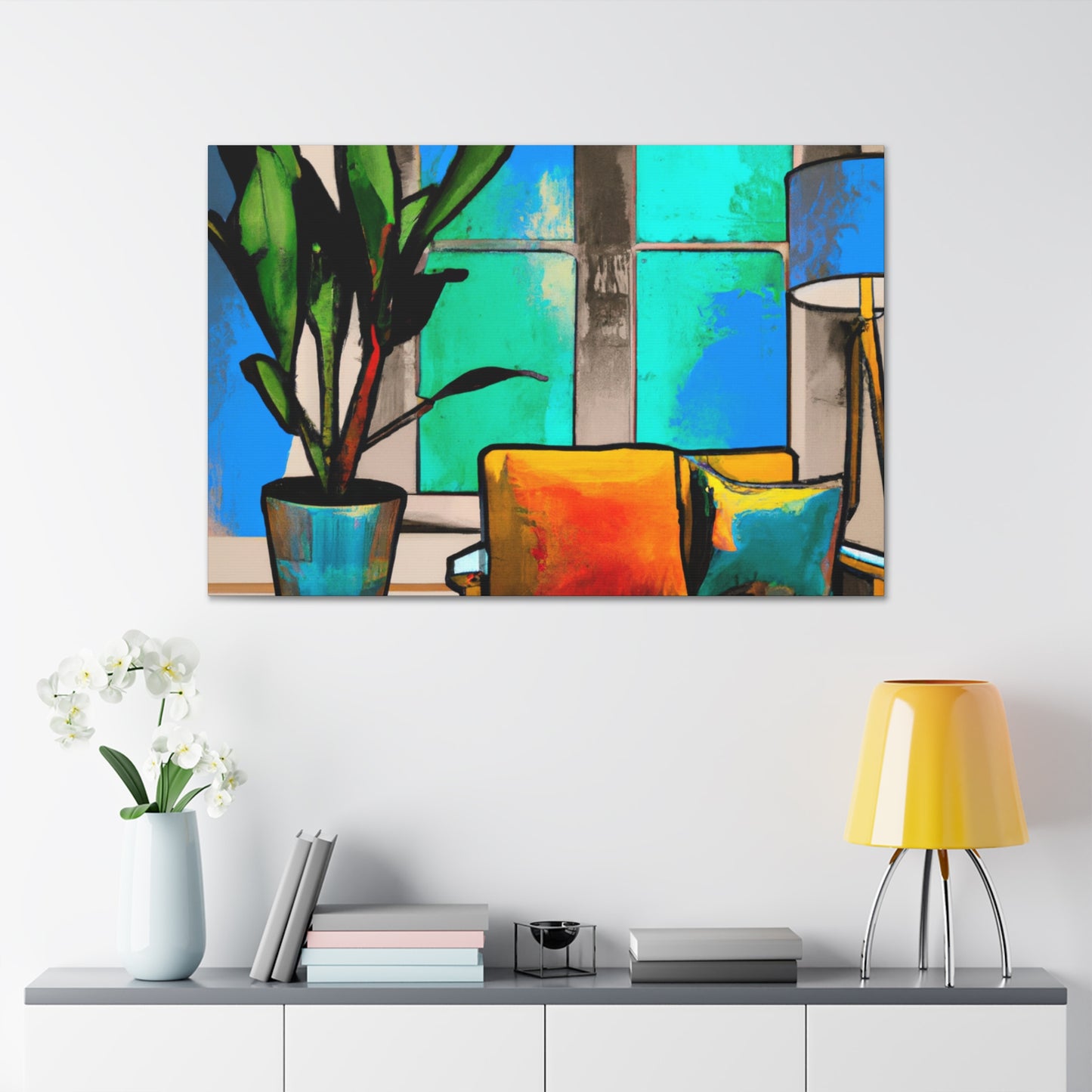 Whimsical Sitdown- Midcentury - Canvas