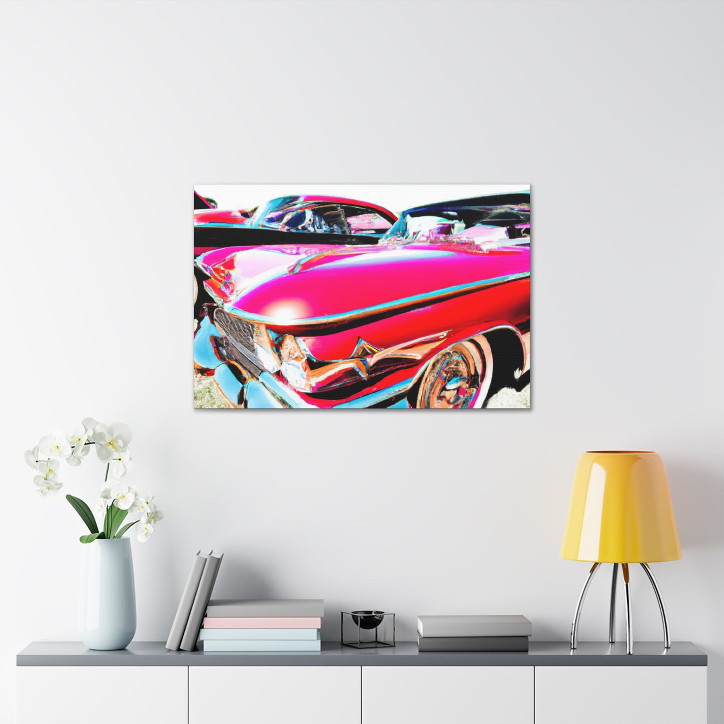 "Red Wave" - Automobile Canvas