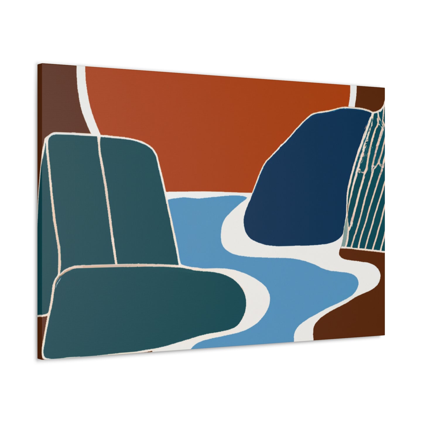 Vivid Hexagon- Midcentury - Canvas