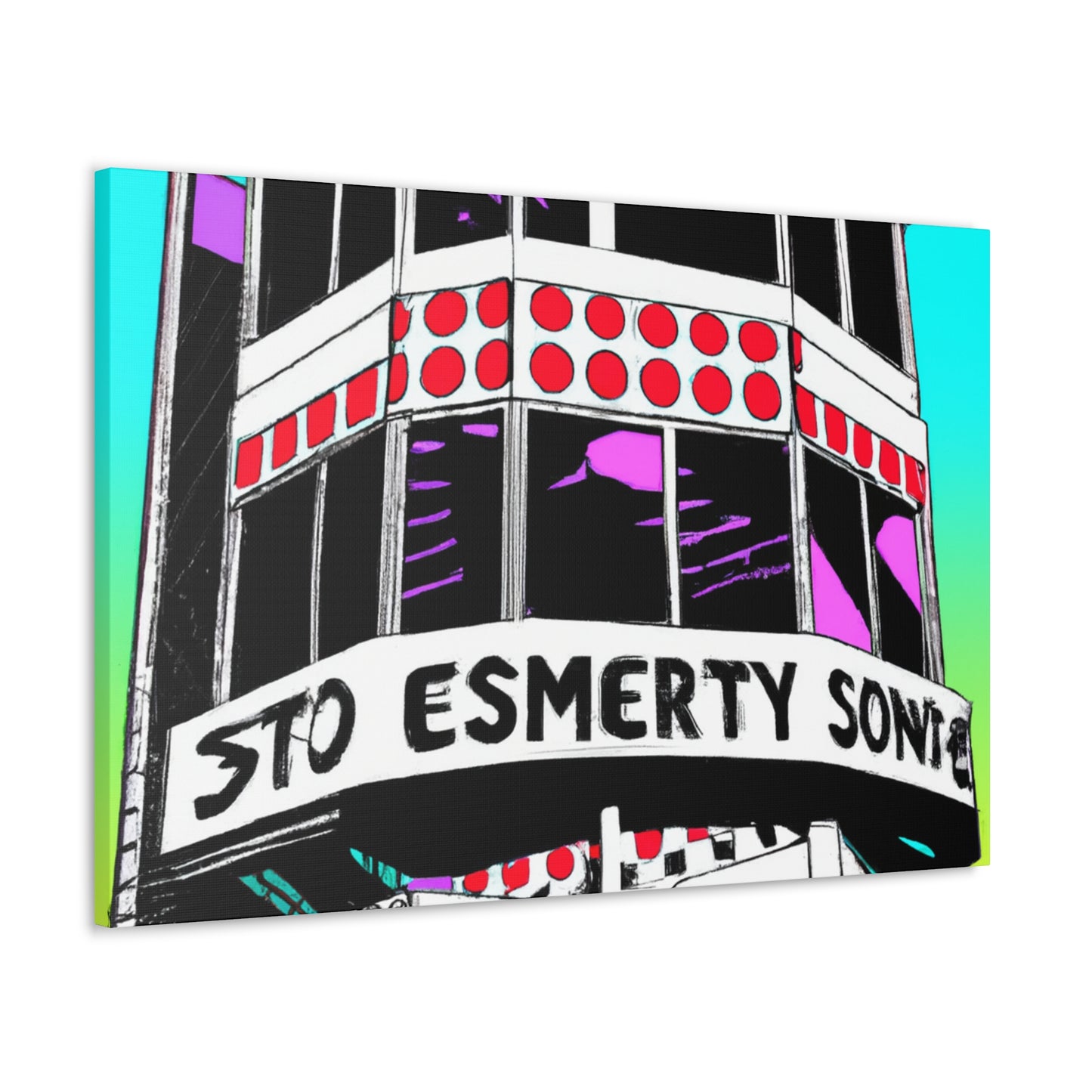 Space-Age Skating Palace. - Canvas Pop Art