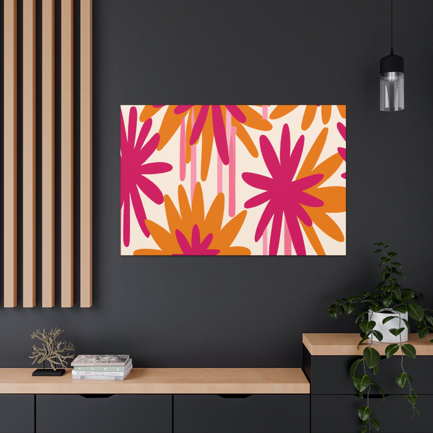 'The Wild Floral Dash' - Floral Canvas