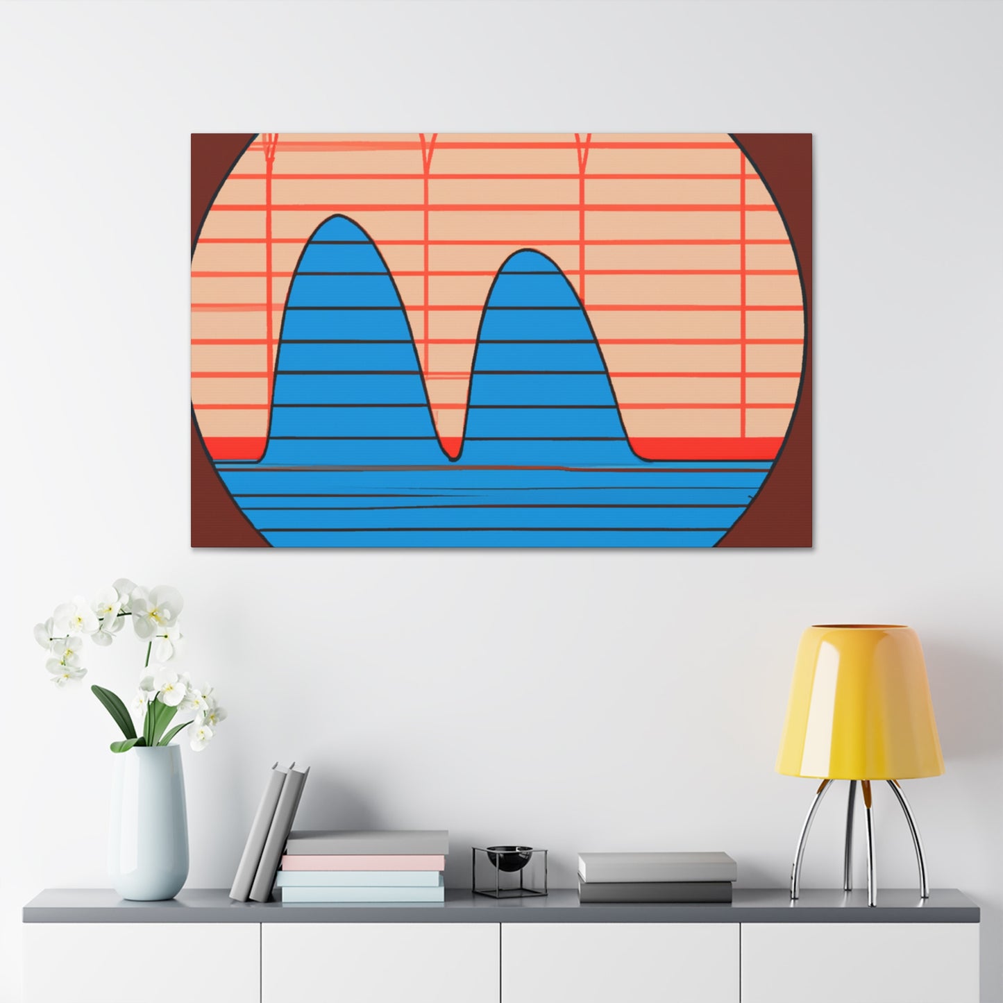 Peaks- Midcentury Canvas