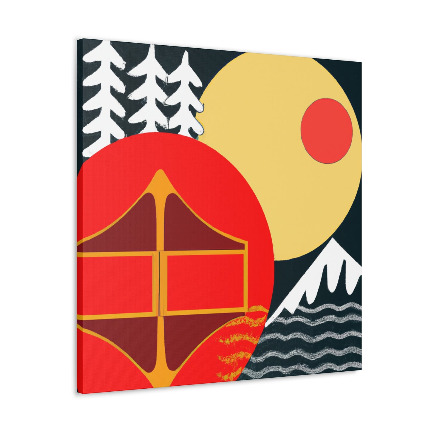 Serene Oasis - Midcentury - Canvas