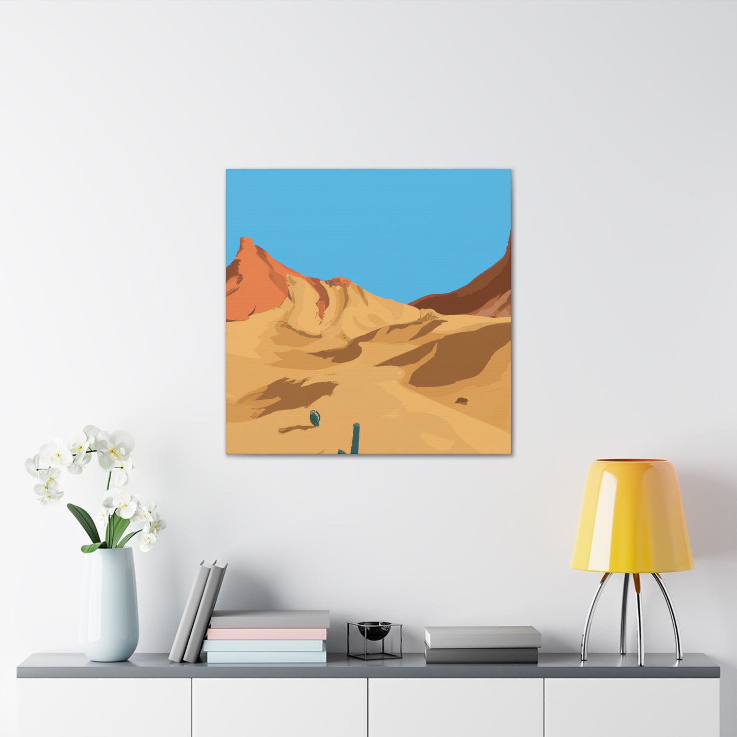 Crimson Mirage-Landscape - Desert Landscape Canvas