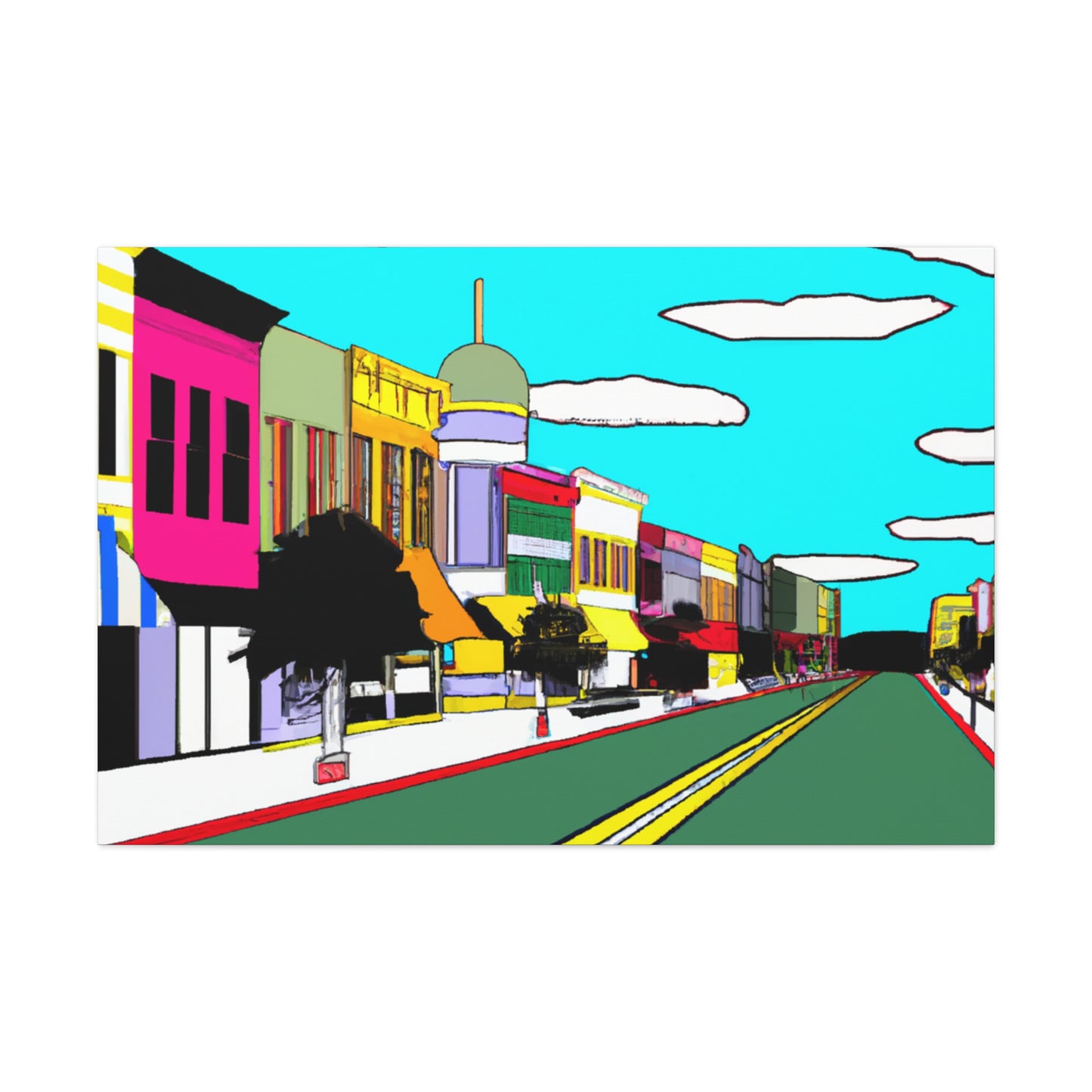 Dome Records Street - Architectural Canvas Pop Art