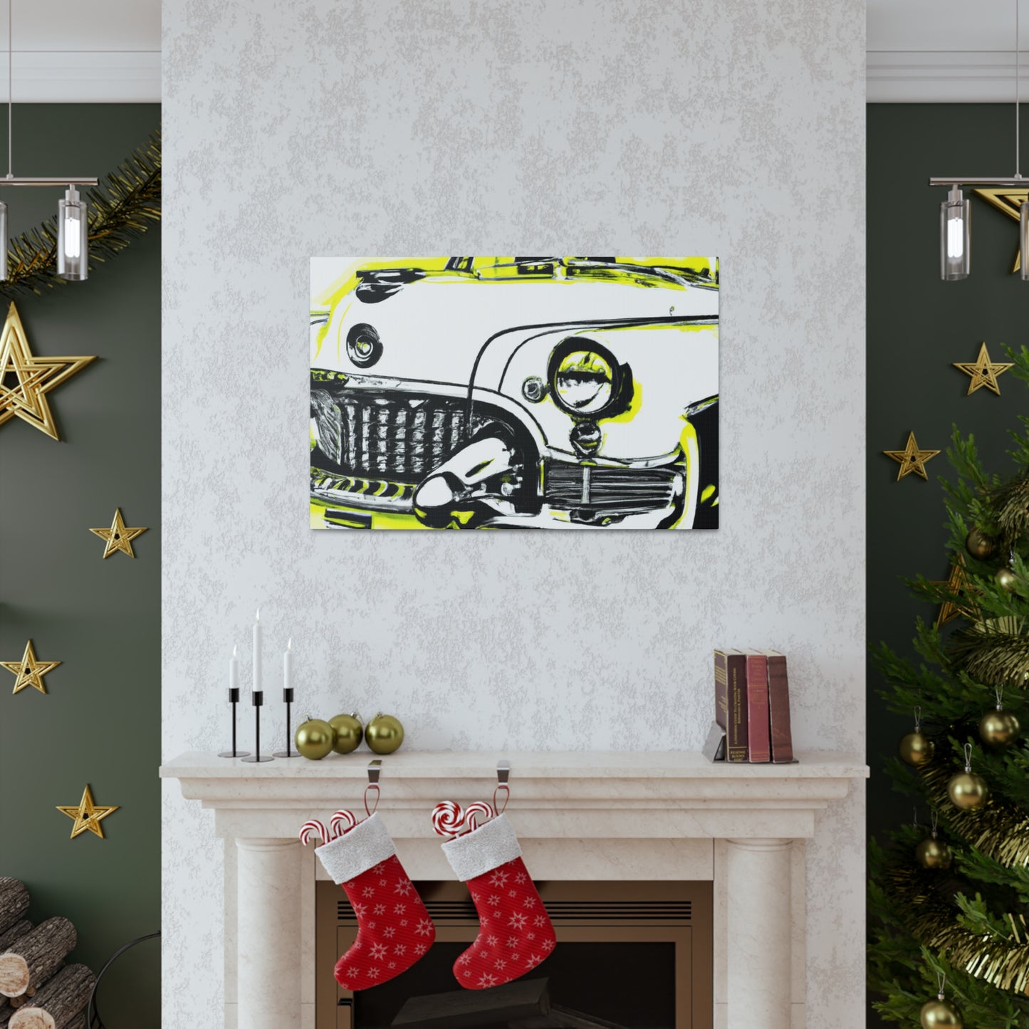 "Classic Automotive Reflection" - Automobile Canvas
