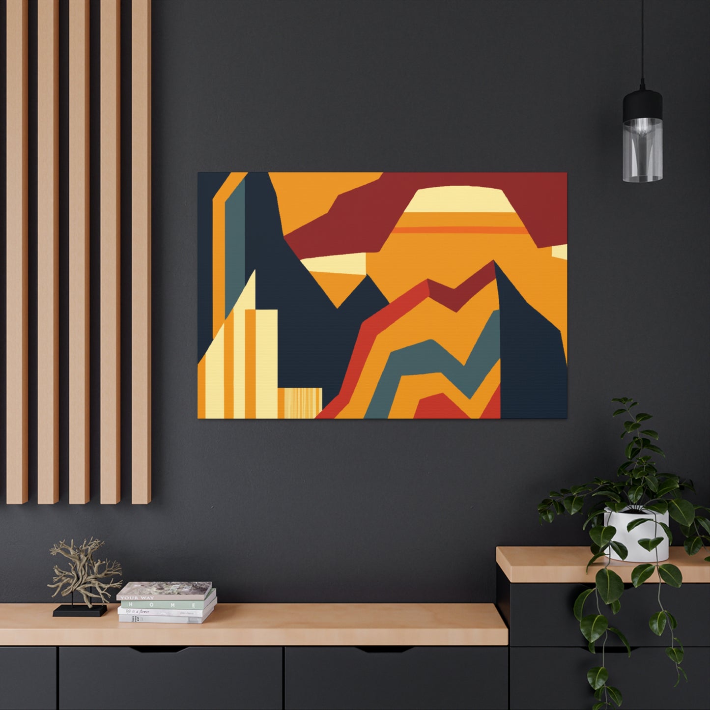 Barbicurl Lion - Midcentury Canvas - Abstract