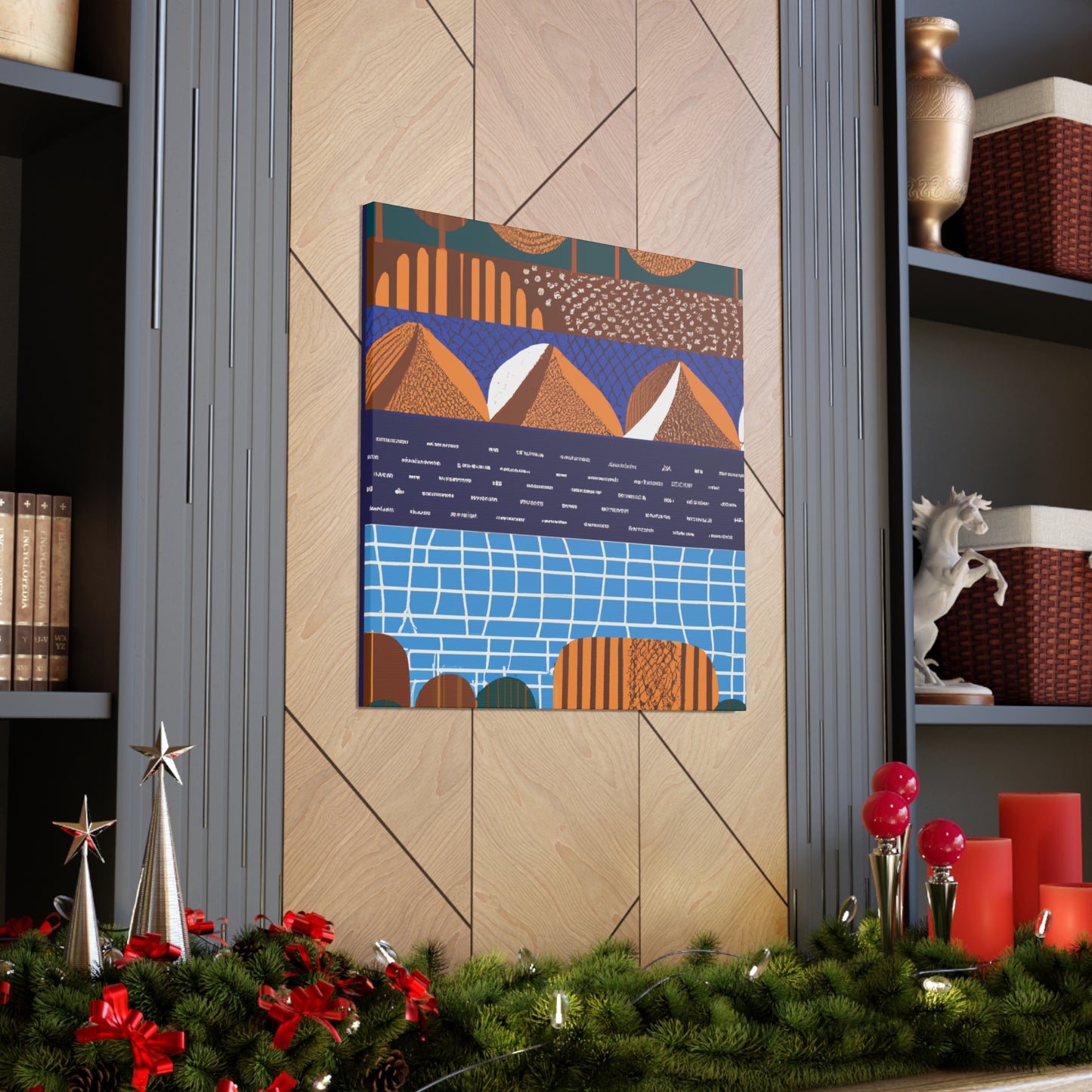 Blue RIver - Midcentury Canvas
