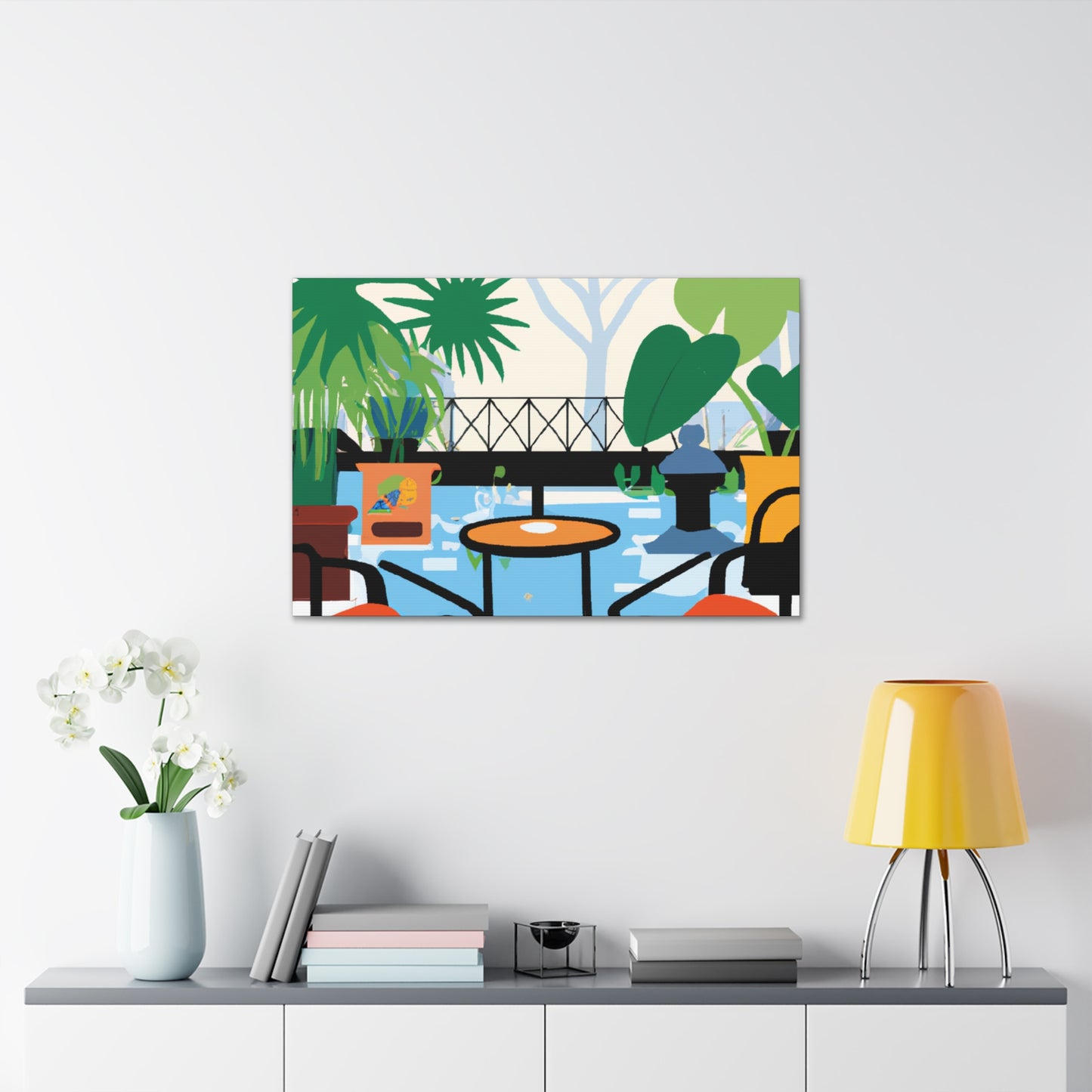 Vineyard View- Midcentury - Canvas
